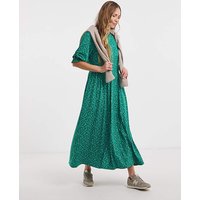 Soft Touch Seam Detail Smock Dress Ditsy Print JD Williams