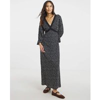 Lace Insert Tea Dress Print