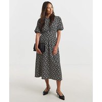 Bubble Sleeve Dress Print JD Williams