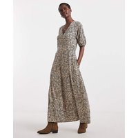 Puff Sleeve Soft Touch Jersey Dress