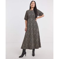 Bow Back Jacquard Tea Dress
