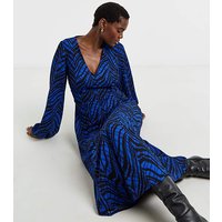 Long Sleeve Textured Jersey Dress Print MIX JD Williams