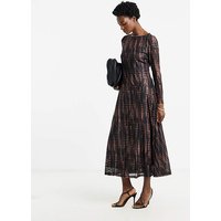 Mesh Seam Detail Care Free Dress TIE DYE