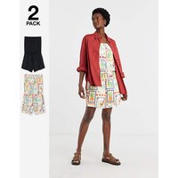 2 Pack Bandeau Playsuits Postcard Print JD Williams