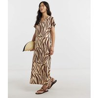 Soft Touch Midi T Shirt Dress Animal Print JD Williams