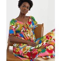 Crinkle Tie Front Dress Print