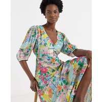 Printed Linen Tea Dress Print