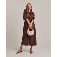 Anthology Faux Suede Cutwork Shirt Dress