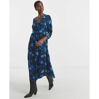 Button Through Tea Dress Floral
