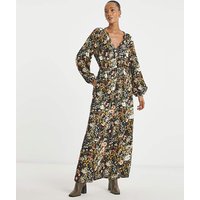 Long Sleeve Printed Maxi Dress Floral JD Williams