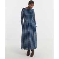 Mesh Long Sleeve Dress Check