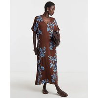 Waist Kaftan Dress Tropical Print JD Williams
