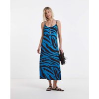 Value Soft Touch Cami Dress Zebra Print JD Williams