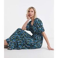 Soft Touch Waisted Midi Tea Dress Print JD Williams