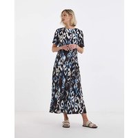 Soft Touch Dropped Waist Dress Print JD Williams