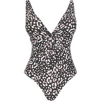 Twist Front Non Wired Swimsuit Print JD Williams