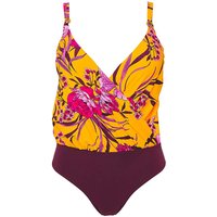 Twist Front Blouson Swimsuit Floral Print