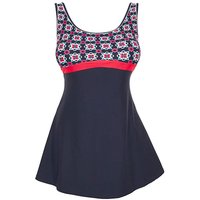 Sports Swimdress Shorts Attached Tile Print