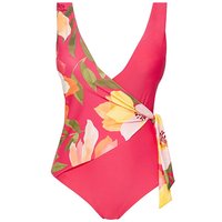 Hawaii Wrap Front Swimsuit Floral Print