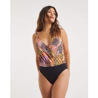 Twist Front Blouson Swimsuit Animal Print