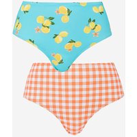 Value 2 Pack Bikini Briefs Lemon Gingham