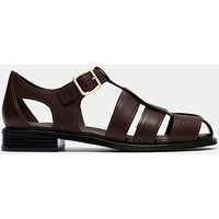 Hana Leather Sandal D Fit Dark