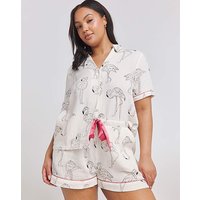 Chelsea Peers Flamingo Short PJ Set at Simply Be Catalogue Store Chelsea Peers Flamingo Short PJ Set.