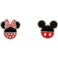& Red Earrings Silver