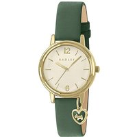 Heart Charm Leather Strap Watch