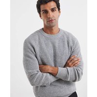 Cotton Twist Crew Neck Knitted Jumper Jacamo 4XL60 62