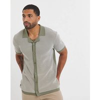 Textured Knit Cuban Collar Shirt Jacamo 4XL60 62