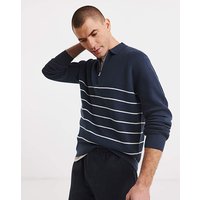 Stripe Slouch Knitted Polo L42 44