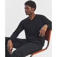 Cotton Knitted V Neck Jumper Long Jacamo L42 44