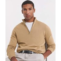 Cotton 1 4 Zip Funnel Knit Top Jacamo 3XL54 56