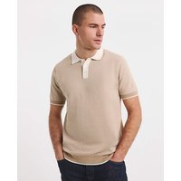 Geo Patterned Short Sleeve Knitted Polo 51 53