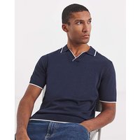 Tipped Knitted Short Sleeve Polo M39 41