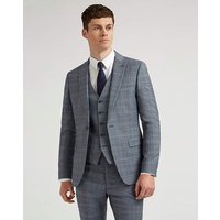 Slim Fit Check Suit Jacket Dusty