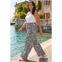 Textured Wide Leg Trousers 30 32