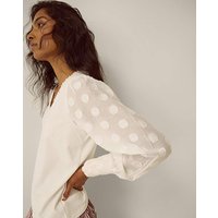 Ferne V Neck Polka Dot Top