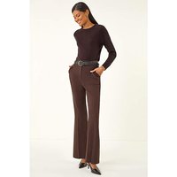 Bootcut Leg Stretch Trousers Dark