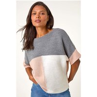 Block Knitted Jumper Light