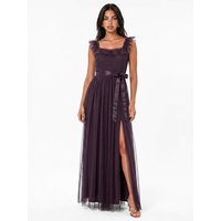 Ruffled Square Neck Maxi Dress