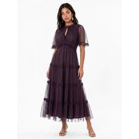 Plain Tulle Midaxi Dress