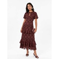 Burnout Fabric Midaxi Dress