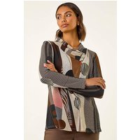 Abstract Print Snit Top