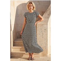 Abstract Geo Print Midi Dress