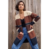 Block Longline Knit Cardigan