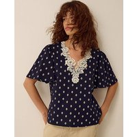 Janey Printed Jersey Top