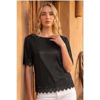 Cut Out Hem Ribbed Top