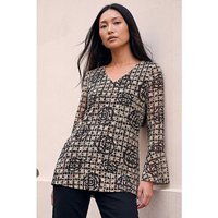 Floral Printed Lace Stretch Top